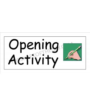 Opening Activity